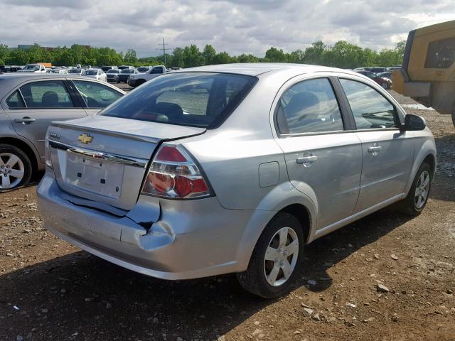 KL1TD5DE1BB217317 - 2011 CHEVROLET AVEO LS SILVER photo 4