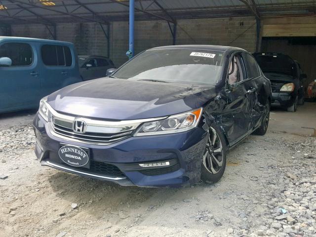 1HGCR2F90GA145436 - 2016 HONDA ACCORD EXL BLUE photo 2