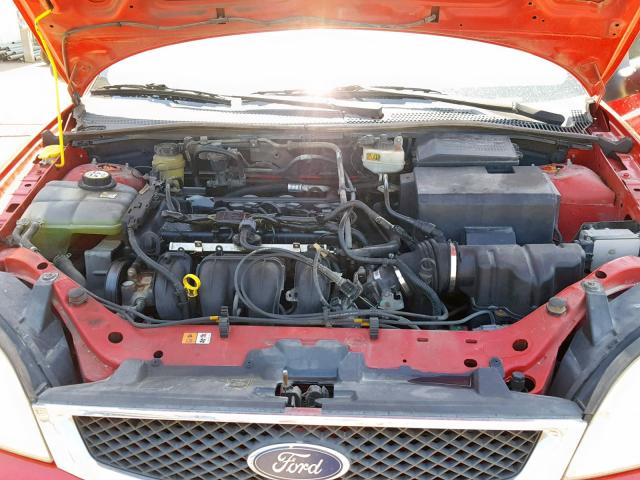 1FAFP34NX5W257349 - 2005 FORD FOCUS ZX4 RED photo 7