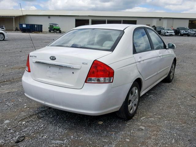 KNAFE121885562568 - 2008 KIA SPECTRA EX WHITE photo 4