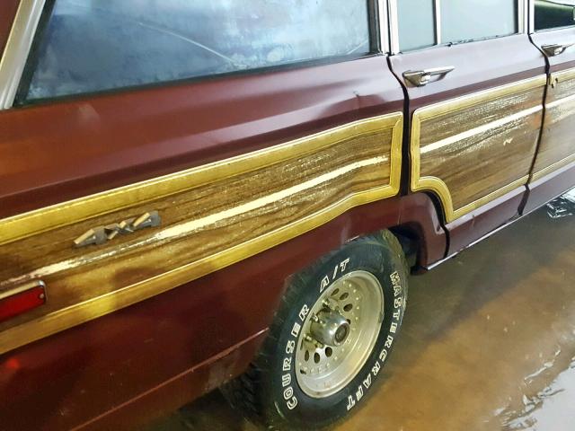 1JCNJ15U2HT095237 - 1987 JEEP GRAND WAGO BROWN photo 9