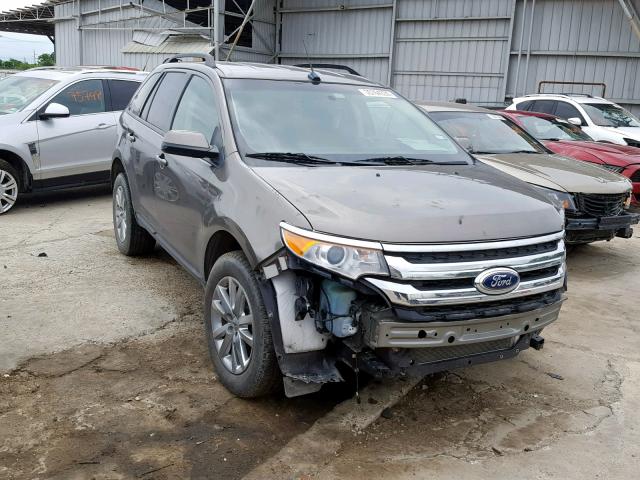 2FMDK3JC4EBB38051 - 2014 FORD EDGE SEL GRAY photo 1