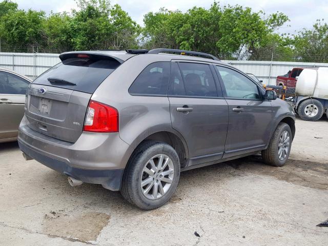 2FMDK3JC4EBB38051 - 2014 FORD EDGE SEL GRAY photo 4