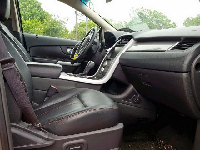 2FMDK3JC4EBB38051 - 2014 FORD EDGE SEL GRAY photo 5