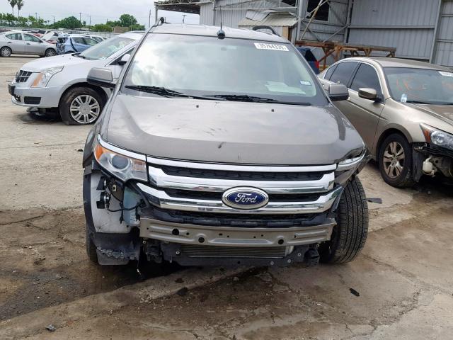 2FMDK3JC4EBB38051 - 2014 FORD EDGE SEL GRAY photo 9