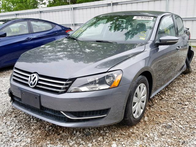 1VWAP7A30CC089165 - 2012 VOLKSWAGEN PASSAT S GRAY photo 2