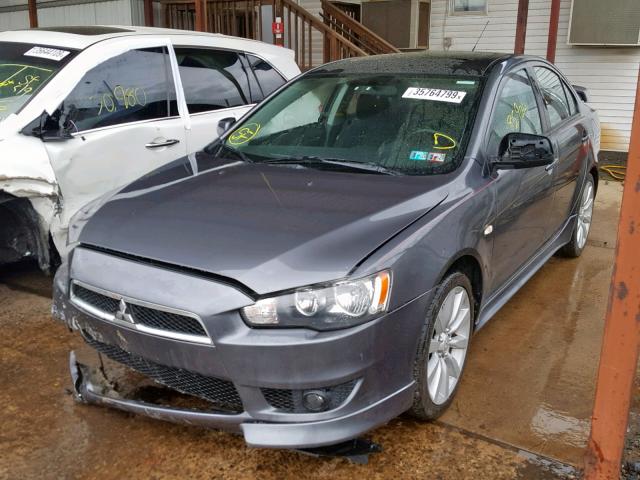 JA3AU86U98U028108 - 2008 MITSUBISHI LANCER GTS GRAY photo 2