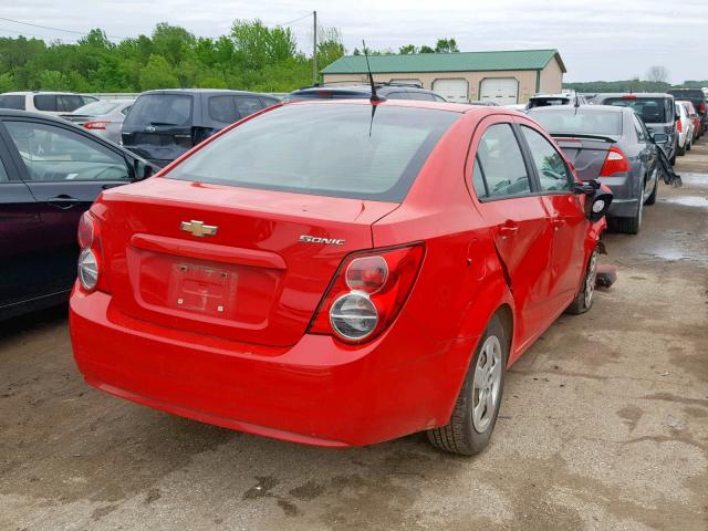 1G1JA5SH4E4197345 - 2014 CHEVROLET SONIC LS 红色 照片 4