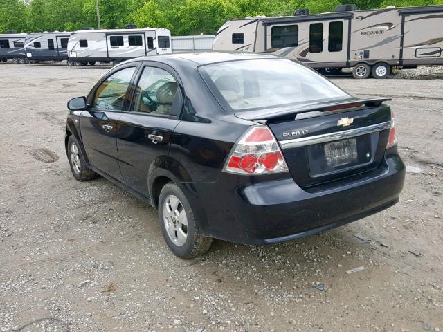 KL1TG566X8B070100 - 2008 CHEVROLET AVEO LT BLACK photo 3