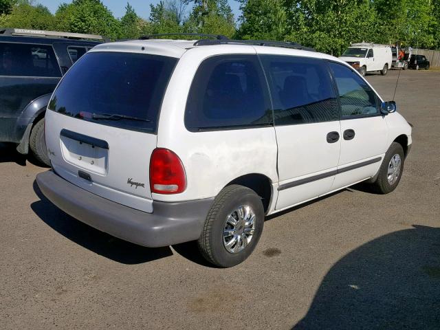 2P4FP25BXXR325021 - 1999 PLYMOUTH VOYAGER WHITE photo 4