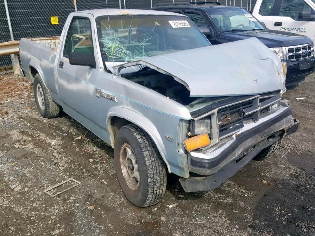 1B7GN14M1HS308510 - 1987 DODGE DAKOTA BLUE photo 1