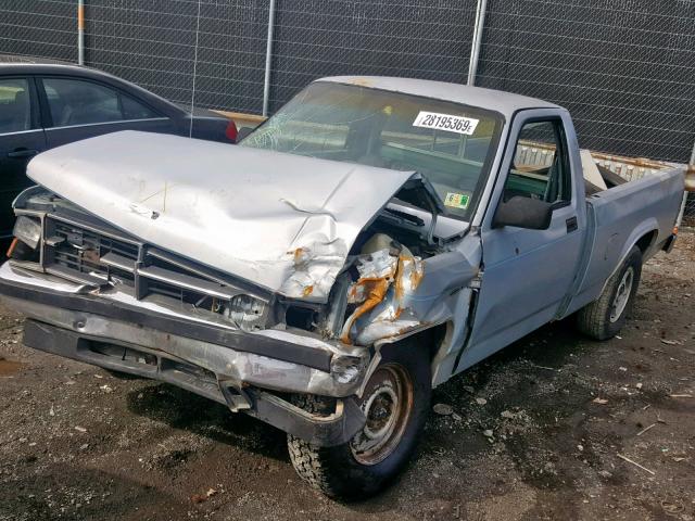 1B7GN14M1HS308510 - 1987 DODGE DAKOTA BLUE photo 2