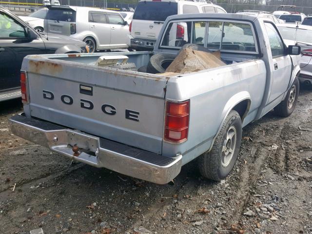 1B7GN14M1HS308510 - 1987 DODGE DAKOTA BLUE photo 4