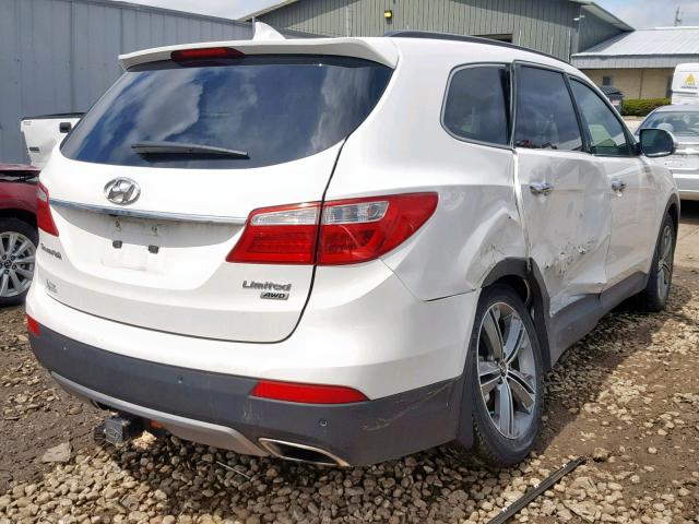 KM8SRDHFXEU045859 - 2014 HYUNDAI SANTA FE G WHITE photo 4