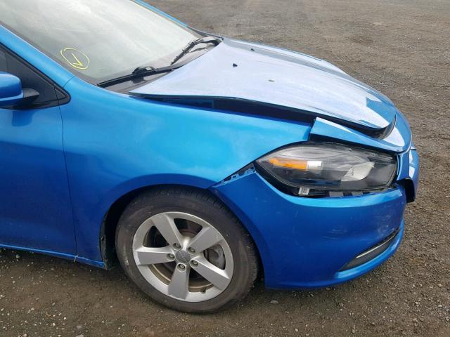 1C3CDFBB4FD277825 - 2015 DODGE DART SXT BLUE photo 9