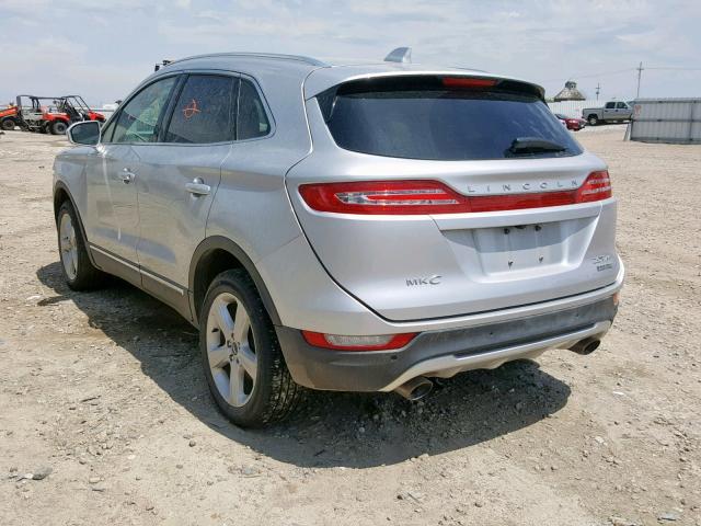 5LMCJ1D99JUL29405 - 2018 LINCOLN MKC PREMIE SILVER photo 3