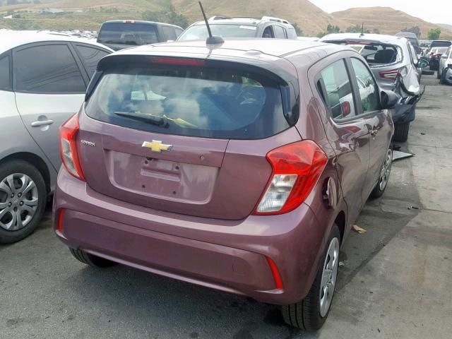 KL8CB6SA2KC719423 - 2019 CHEVROLET SPARK LS PURPLE photo 4