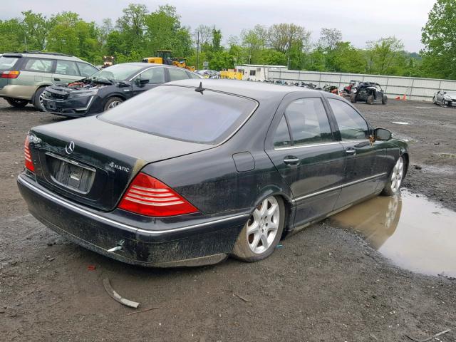 WDBNG84J95A460132 - 2005 MERCEDES-BENZ S 500 4MAT BLACK photo 4