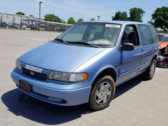 4N2DN1113VD815564 - 1997 NISSAN QUEST XE BLUE photo 2