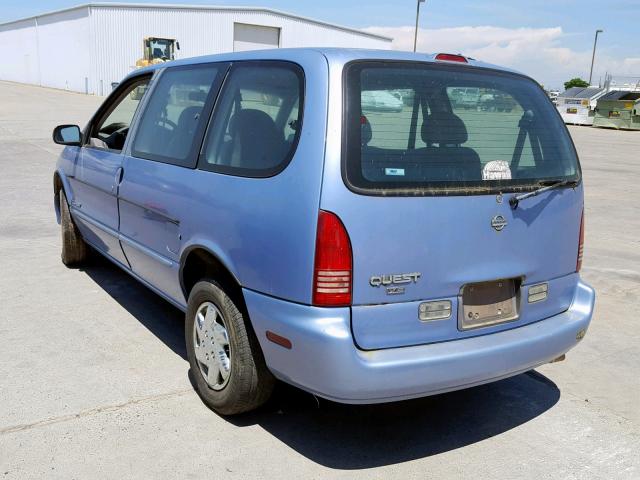 4N2DN1113VD815564 - 1997 NISSAN QUEST XE BLUE photo 3