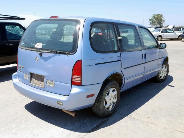 4N2DN1113VD815564 - 1997 NISSAN QUEST XE BLUE photo 4