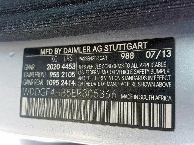 WDDGF4HB5ER305366 - 2014 MERCEDES-BENZ C 250 BLUE photo 10