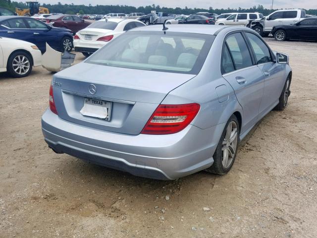 WDDGF4HB5ER305366 - 2014 MERCEDES-BENZ C 250 BLUE photo 4