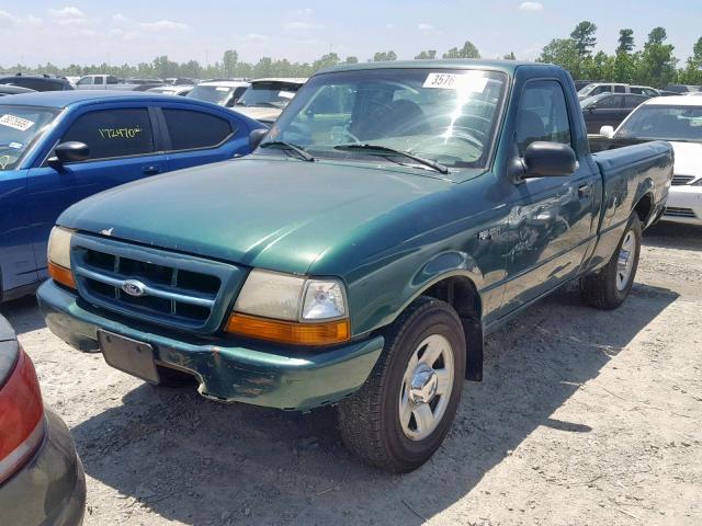 1FTYR10C2YPA60633 - 2000 FORD RANGER GREEN photo 2