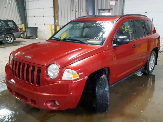 1J8FF47W27D140900 - 2007 JEEP COMPASS MAROON photo 2