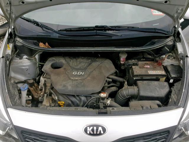 KNADM4A3XE6415432 - 2014 KIA RIO LX SILVER photo 7