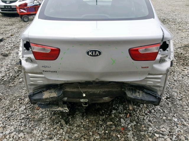 KNADM4A3XE6415432 - 2014 KIA RIO LX SILVER photo 9