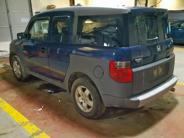 5J6YH28503L036274 - 2003 HONDA ELEMENT EX BLUE photo 3