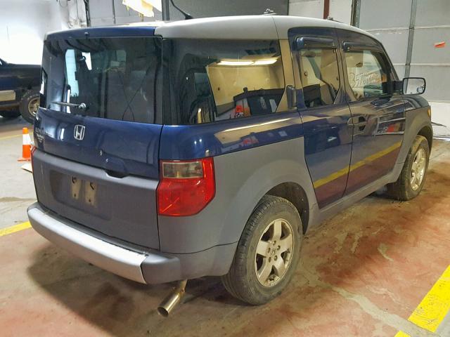 5J6YH28503L036274 - 2003 HONDA ELEMENT EX BLUE photo 4