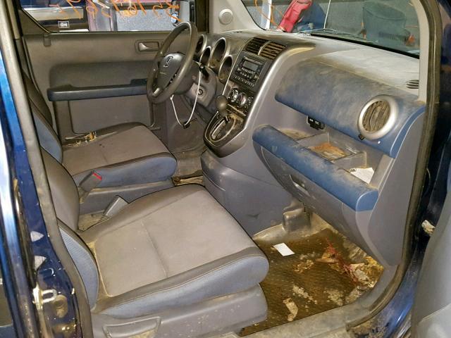 5J6YH28503L036274 - 2003 HONDA ELEMENT EX BLUE photo 5