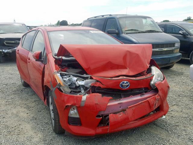 JTDKDTB38D1540170 - 2013 TOYOTA PRIUS C RED photo 1