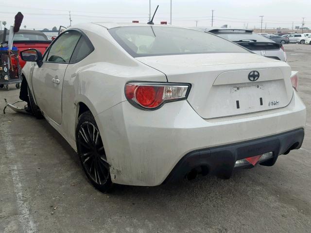 JF1ZNAA10D1712925 - 2013 TOYOTA SCION FR-S WHITE photo 3