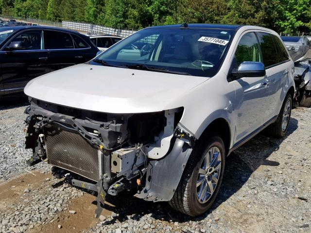 2FMDK3JC9DBA97107 - 2013 FORD EDGE SEL WHITE photo 2