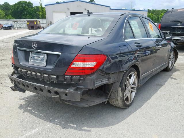 WDDGF4HB0CR222926 - 2012 MERCEDES-BENZ C 250 BLACK photo 4