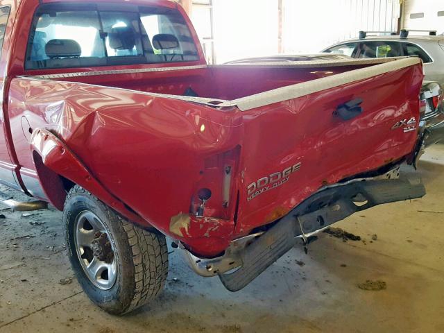 3D7KU28C44G219347 - 2004 DODGE RAM 2500 S წითელი ფოტო 9