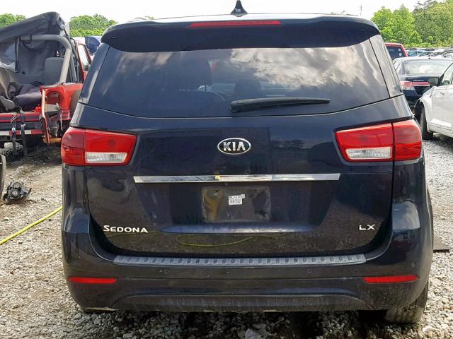 KNDMB5C16G6084166 - 2016 KIA SEDONA LX BLACK photo 9