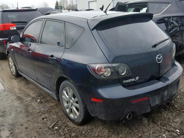 JM1BK343371720132 - 2007 MAZDA 3 HATCHBAC BLACK photo 3