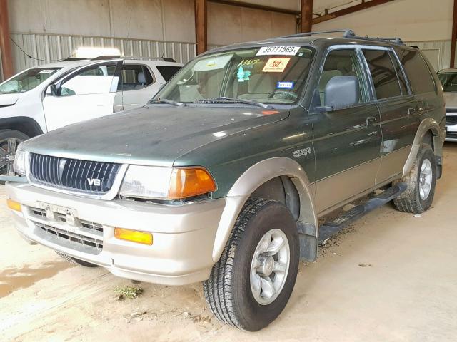 JA4LS31P9WP001307 - 1998 MITSUBISHI MONTERO SP GREEN photo 2