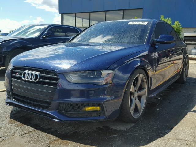 WAUKGAFL5EA018942 - 2014 AUDI S4 PRESTIG BLUE photo 2