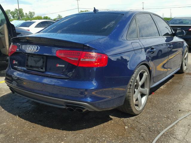 WAUKGAFL5EA018942 - 2014 AUDI S4 PRESTIG BLUE photo 4