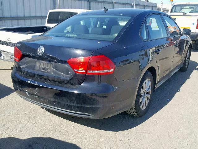 1VWAP7A35DC014995 - 2013 VOLKSWAGEN PASSAT S BLACK photo 4