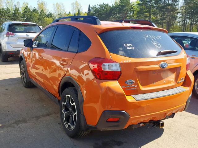 JF2GPAVC6E8209630 - 2014 SUBARU XV CROSSTR ORANGE photo 3