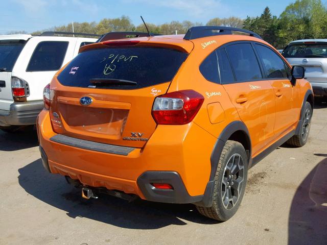 JF2GPAVC6E8209630 - 2014 SUBARU XV CROSSTR ORANGE photo 4