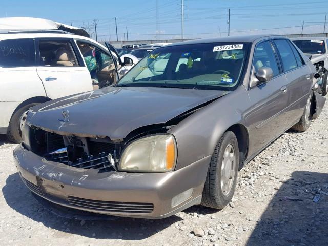 1G6KD54Y81U184272 - 2001 CADILLAC DEVILLE TAN photo 2