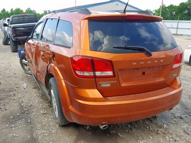 3D4PG1FG8BT513252 - 2011 DODGE JOURNEY MA ORANGE photo 3