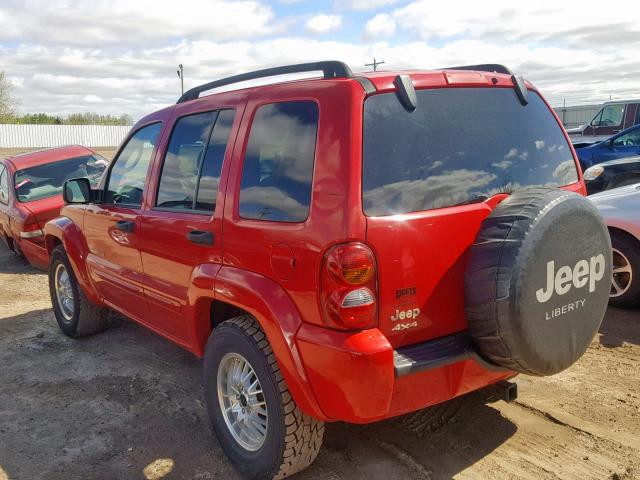 1J4GL58K53W613185 - 2003 JEEP LIBERTY LI RED photo 3